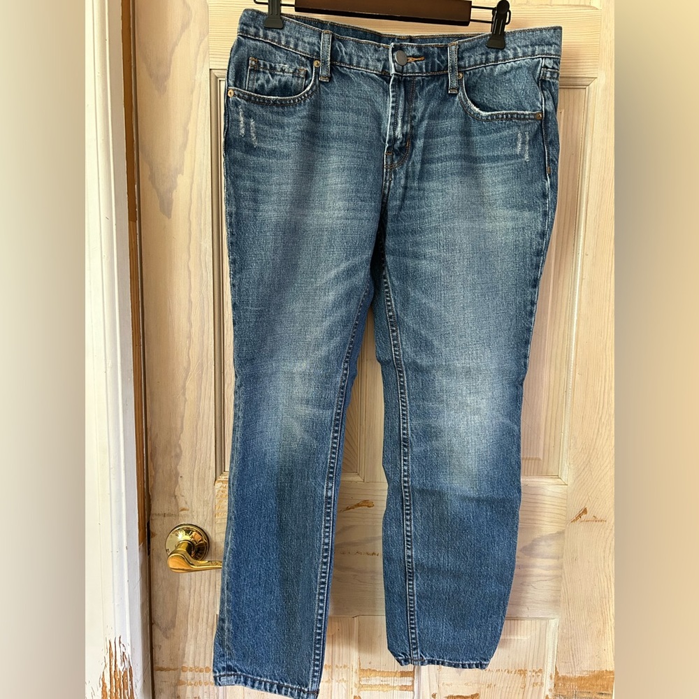 BDG Urban Outfitters Medium Wash Mid Rise Distressed Slim Boyfriend Jeans 28